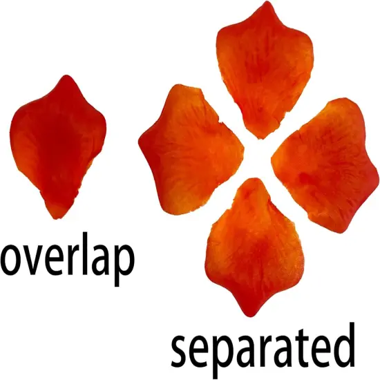 0.45LB Sunset Red Rose Petals for Wedding,2500 Pcs Fake Rose Petals (2.3'') {4}