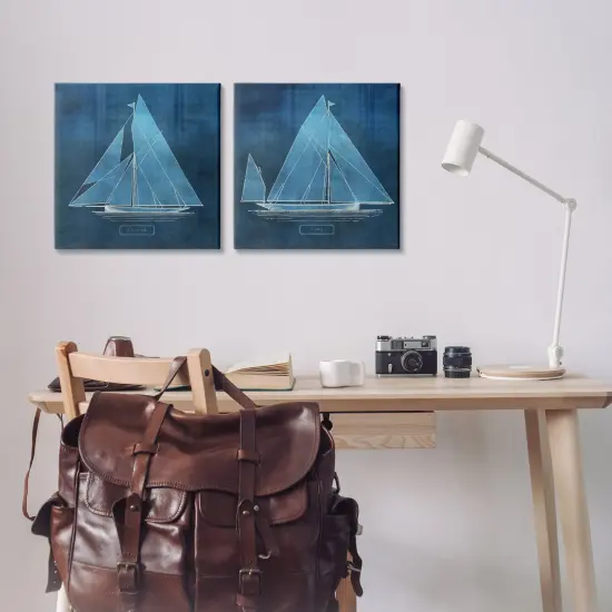 Stupell Industries Nautical Sailboat Vessels Duo 2pc Canvas Set By Susan Arnot {8}