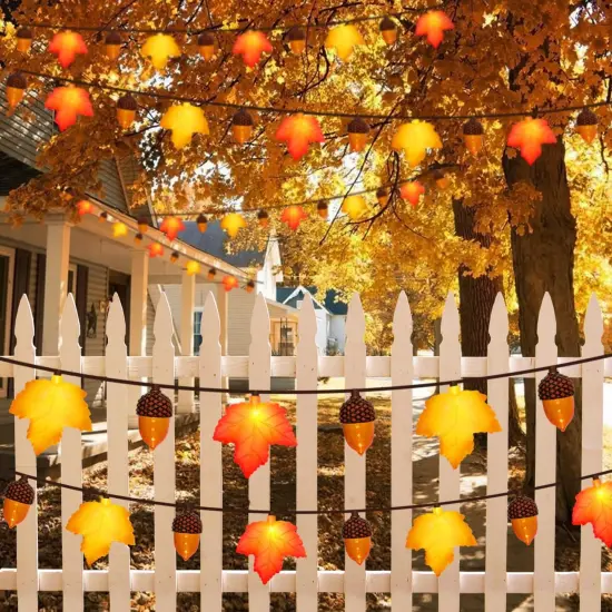 8.5Ft Fall Decor Maple Leaves {4}