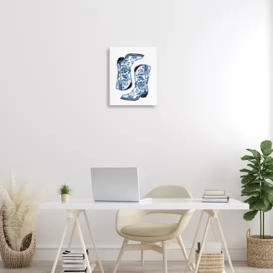 Stupell Industries Elegant Floral Cowgirl Boots Canvas By Lettered and Lined {2}