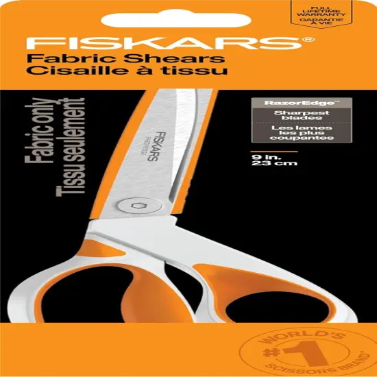 RazorEdge Fabric Scissors - 9" Heavy Duty Fabric Shears with SoftGrip Ergonomic Handle, Premier Grade Stainless Steel Blades {1}