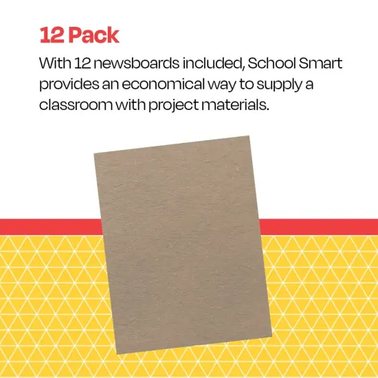 School Smart Newsboard, 18 x 24 Inches, Natural, Pack of 12 {4}