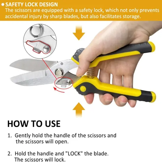 Scissors Heavy duty 9-inch, Shears Multipurpose, Easy Cutting Iron Sheet, Carpet, Tin, Wires {5}