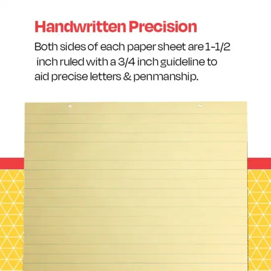 School Smart Manila Tag Ruled Chart Paper, Jumbo Size, 36 x 24 Inches, 36 Sheets {4}