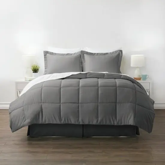 Soft Stain Resistant Microfiber Comforter Set with Baffle-Box Design and Machine Washable {8}