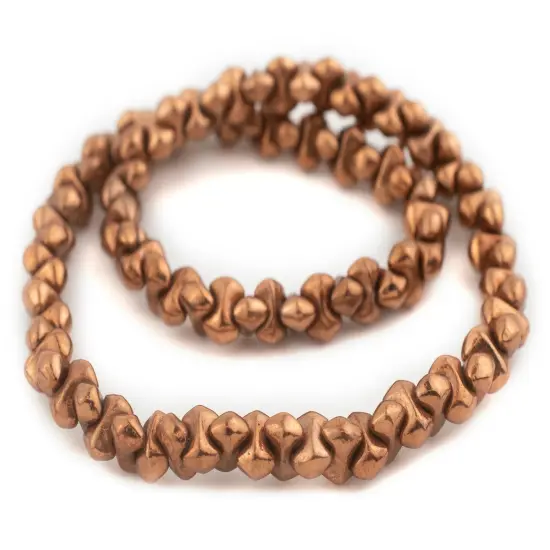 The Bead Chest Copper Interlocking Anvil Beads 8mm, Full Strand of Quality Metal Spacers for DIY Jewelry Design {3}