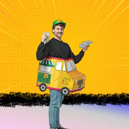 Mr. Taco Food Truck Adult Costume Tunic for Funny Foodie Halloween Outfit {5}
