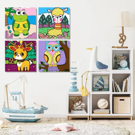 4 Pack Animal Paint by Number Kit for Kids {3}
