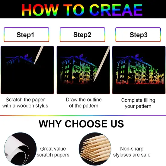 Scratch Art Paper Rainbow {5}