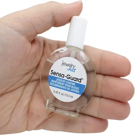 The Beadsmith Jewelry Aid Sensa-Guard 0.45 fl. oz - Brush Cap - Clear Coating &ndash; Protector for Sensitive Skin Against Jewelry Irritation {2}