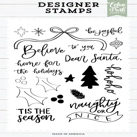 Echo Park Designer Stamp Set-Christmas Bow {1}