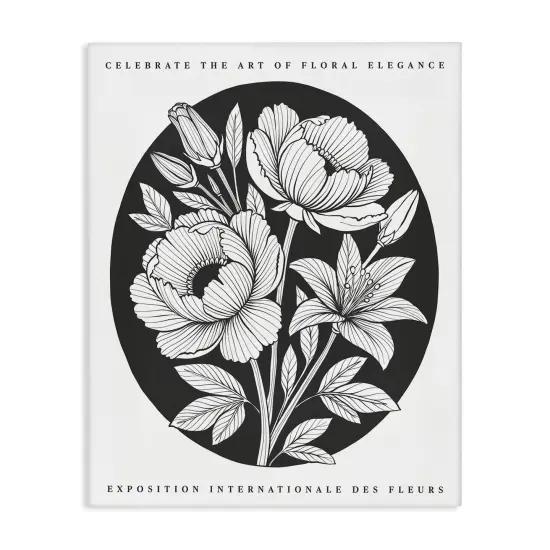 Stupell Industries Vintage Flowers Vignette Canvas By Lettered and Lined {1}