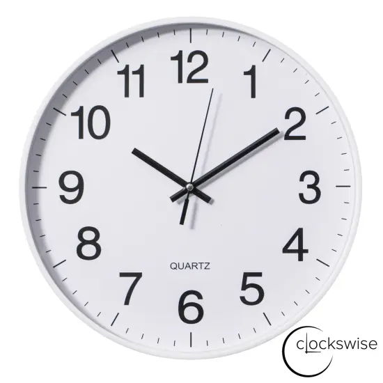 Clockswise Black Analog Clock &ndash; Silent, Non-Ticking for Wall, Office Desk, Table and Shelf, Battery-Operated Perfect for Home Office, Farmhouse Kitchen Decor, Bathroom, School and Bedroom Decor {1}