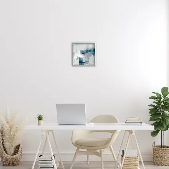 Stupell Industries Faded Abstraction with Blues Framed Giclee By Susan Jill {2}