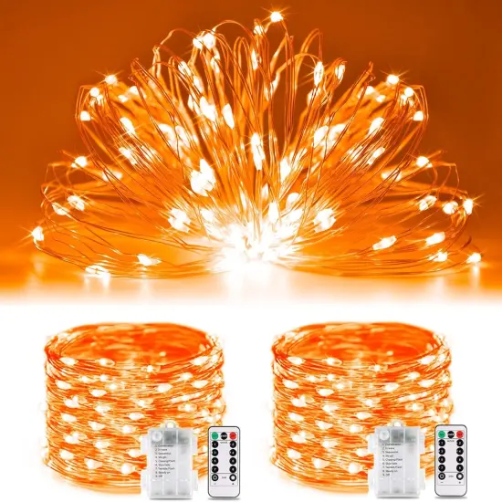200 LED 66ft Battery Operated Halloween Lights with Remote {1}