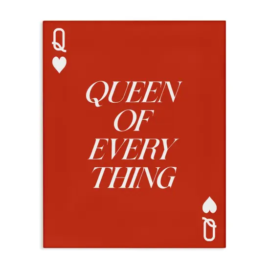 Stupell Industries Queen of Everything Card Canvas By House of Lulu {1}