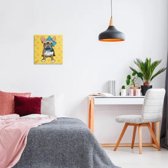 Stupell Industries Fashionista Puppy over Flowers Canvas By Elizabeth Medley {2}