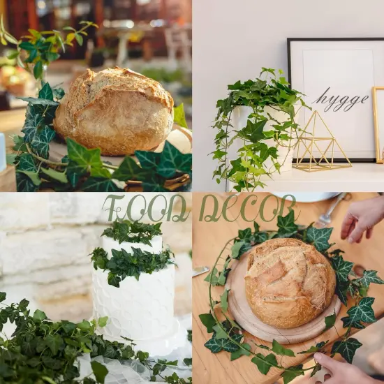 12 Pack 84Ft Fake Vines Fake Ivy Leaves Garland Greenery Hanging Plants(Green) {4}