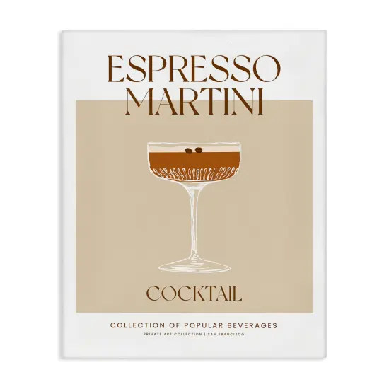 Stupell Industries Minimal Espresso Martini Canvas By Lettered and Lined {1}