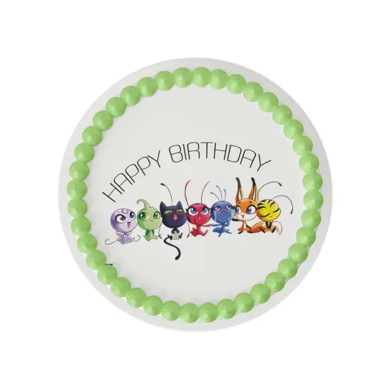 Miraculous: Tales of Ladybug & Cat Noir - Kwami Birthday Edible Cake Topper {4}