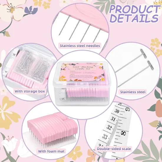120 Pcs Knit Blocking Combs Pins Kit {3}