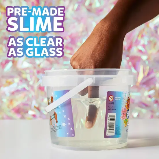5 Sets Premade Slime with Add-Ins, 3 Lb Bucket (Glassy Clear) {5}