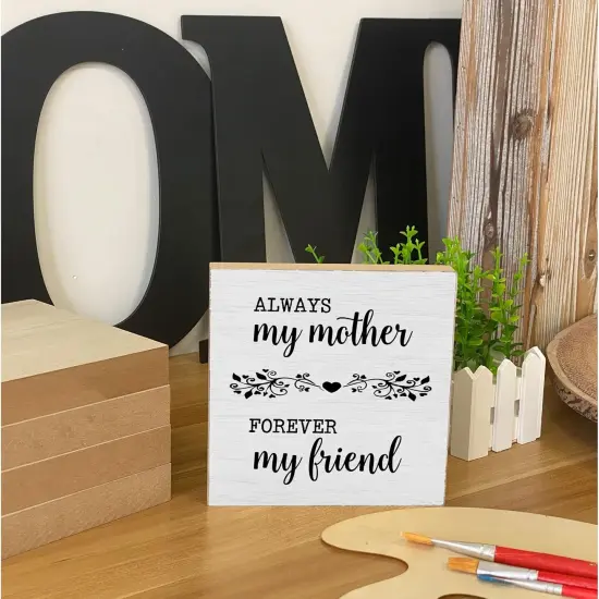 5 Pack Thick MDF Wood Blocks Unfinished Wooden Squares for Crafts (6x6x1 in) {3}