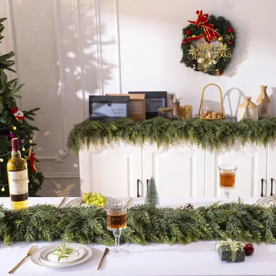 9 Ft Christmas Cedar Garland {4}