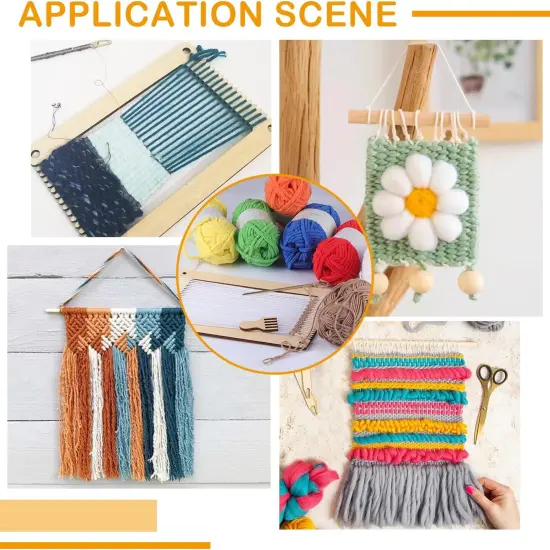 Weaving Loom Kit: Wooden Tapestry Loom with Yarn {5}