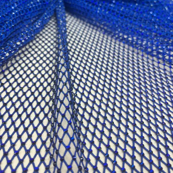 1 Yard Diamond Fishnet Fabric 4-Way Stretch Lace, Soft Nylon-Spandex Blend, 58" Width White {5}