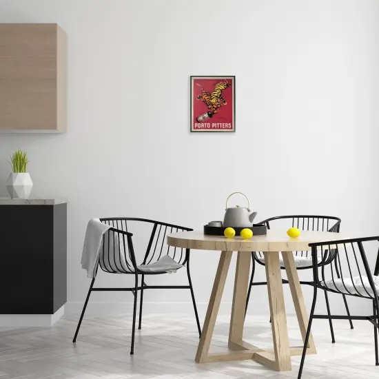 Stupell Industries Retro Vintage Wine & Tigers Framed Giclee By Marcello Nizzoli {2}