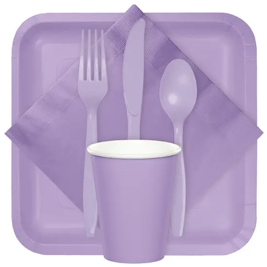 288 pc Bulk Luscious Lavender Plastic Knives {3}