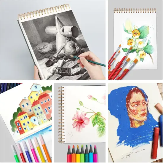 9" x 12" Sketch Book, 100 Sheets Spiral Bound Art Sketchbook {5}