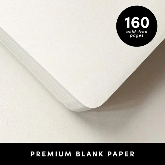 Blank Journal Notebook, (Red), 160 Pages, Medium 5.6 inches x 8 inches - 100 GSM Thick Paper {3}