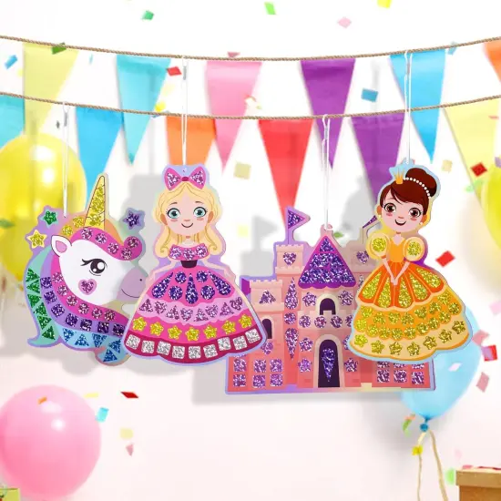 Paint by Sticker - DIY 10 Princesses & Unicorns with 720+ Foil Stickers {3}