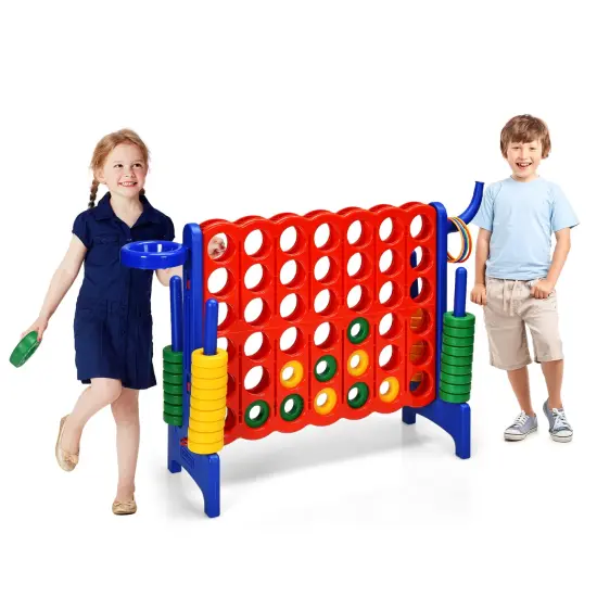 2.5Ft 4-to-Score Giant Game Set Perfect for Indoor-Outdoor Use Blue {8}