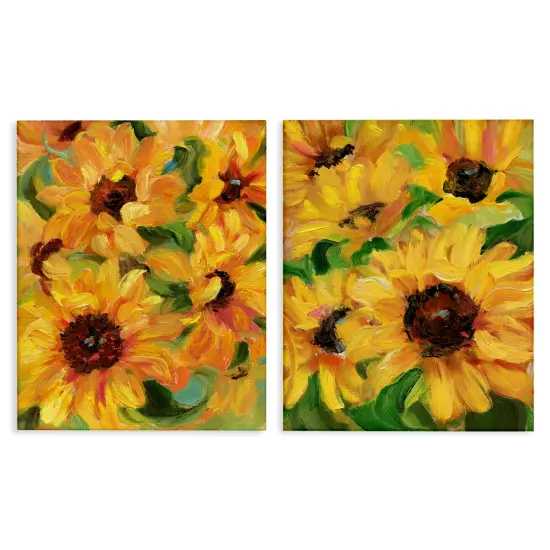 Stupell Industries Abstract Large Sunflower Blooms 2 pc Canvas Wall Art Set Design by Sandra Iafrate {1}