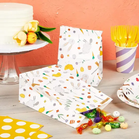 Easter Goody Bags for Candy, Bulk Pack Party Favor Set (5.2 x 8.7 x 3.3 In, 36 Pack) {3}
