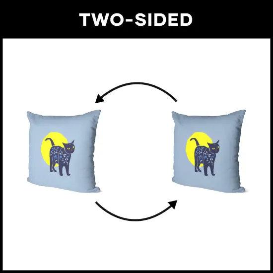 Halloween 18 Inch Throw Pillow Eerie Cat {6}