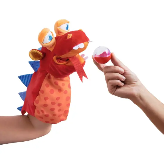 HABA Glove Puppet Eat it Up Dragon - Hand Puppet That Eats Small Objects, Perfect Toddler Toys for Ages 2-4, Sensory Hand Puppets, Preschool Toys Multicolor {7}