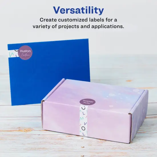 Avery Glossy White Lollipop Labels with Sure Feed, 1" x 4" {2}