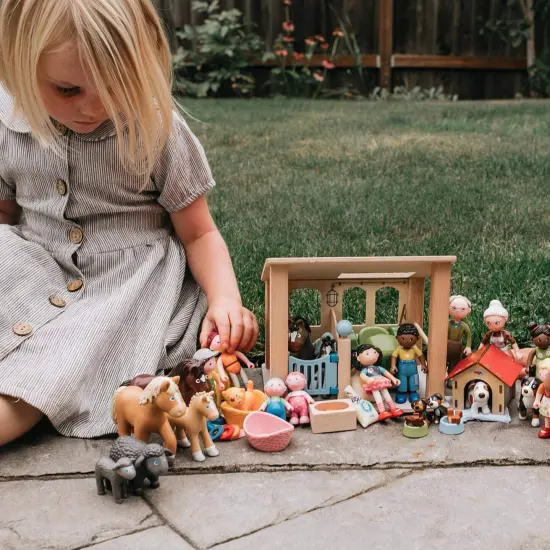 HABA Little Friends Horse Tara - 4.5" Apaloosa Farm Animal Toy Figure Multicolor {6}