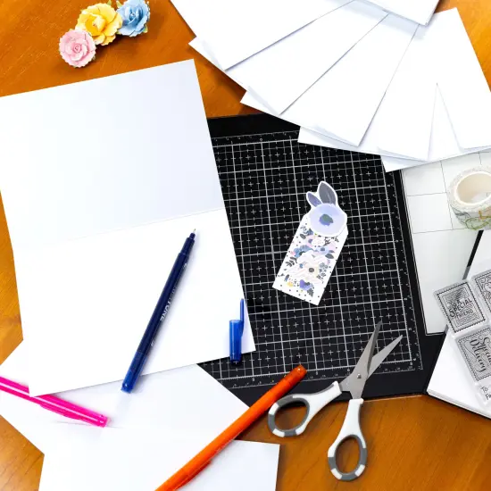 Harmony Paper Inkjet Printable Glitter Cards & Envelopes A7-Crystal White {4}