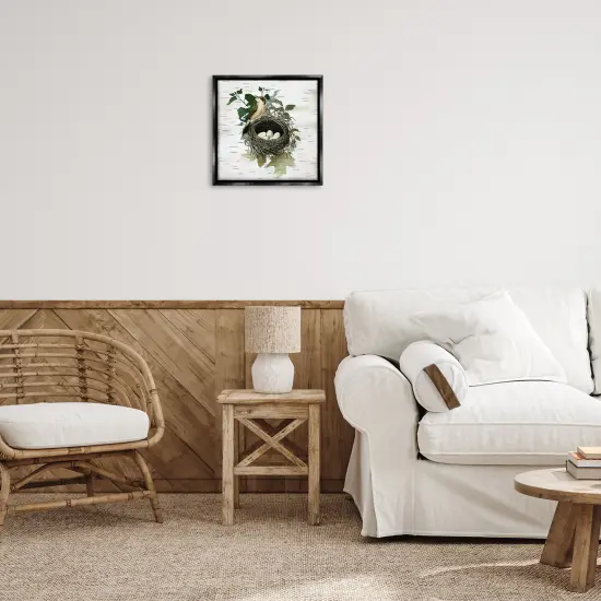 Stupell Industries Vintage Bird Nest & Flora Floating Frame Design by Susan Arnot {2}