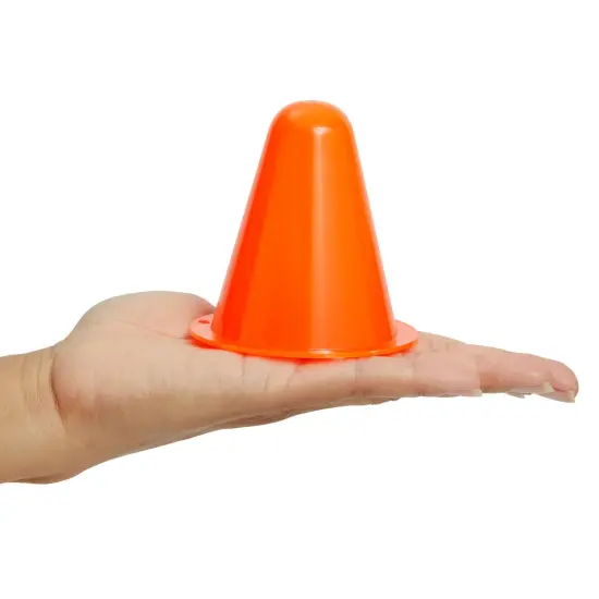 50 Pack Mini Cones for Classroom, Small Sports Markers for Soccer, Playground (Orange, 3 in) {7}