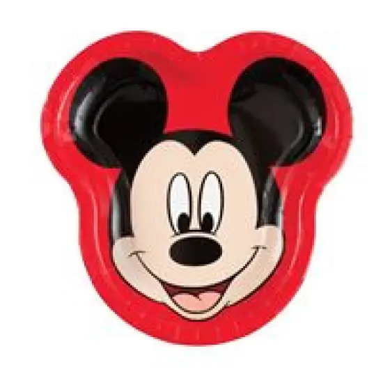 Disney Mickey Mouse Shaped 9" Dinner Plates 8ct {1}