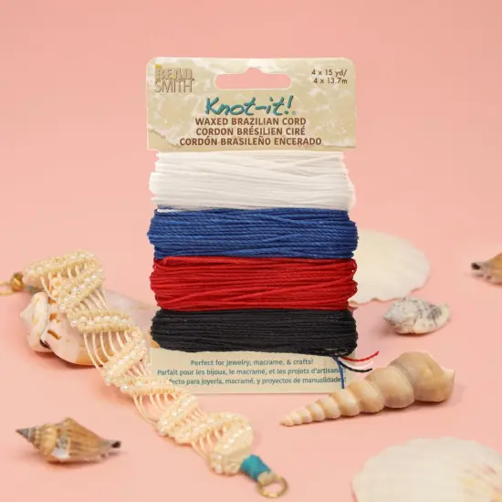 The Beadsmith Brazillian Waxed Cord Mix Americana {6}