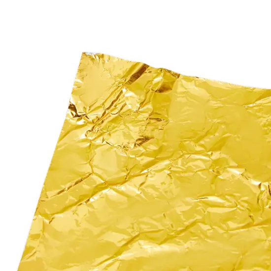 100 Pack Gold Foil Sheets for Chocolate, Candy Bar Wrappers for Caramel and Sweets (6 x 7.5 In) {6}
