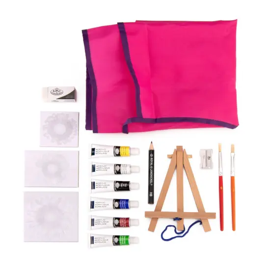 RSET-MS110 | Mini Acrylic Painting 16pc Easel Art Set {3}