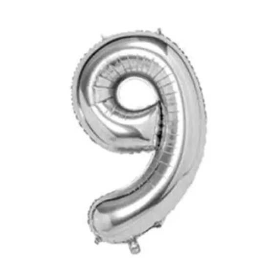 Silver Number Balloon Foil Balloon F07M1-79-9 {1}